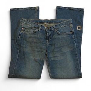 Classic Blue Denim Bootcut Jeans